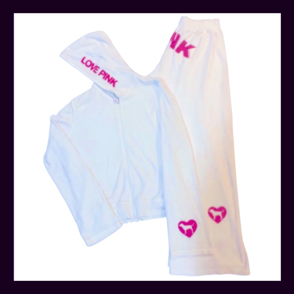 SOLD Vintage Victoria’s Secret Pink French Terry Cloth Set RARE Size M - Picture 3 of 8